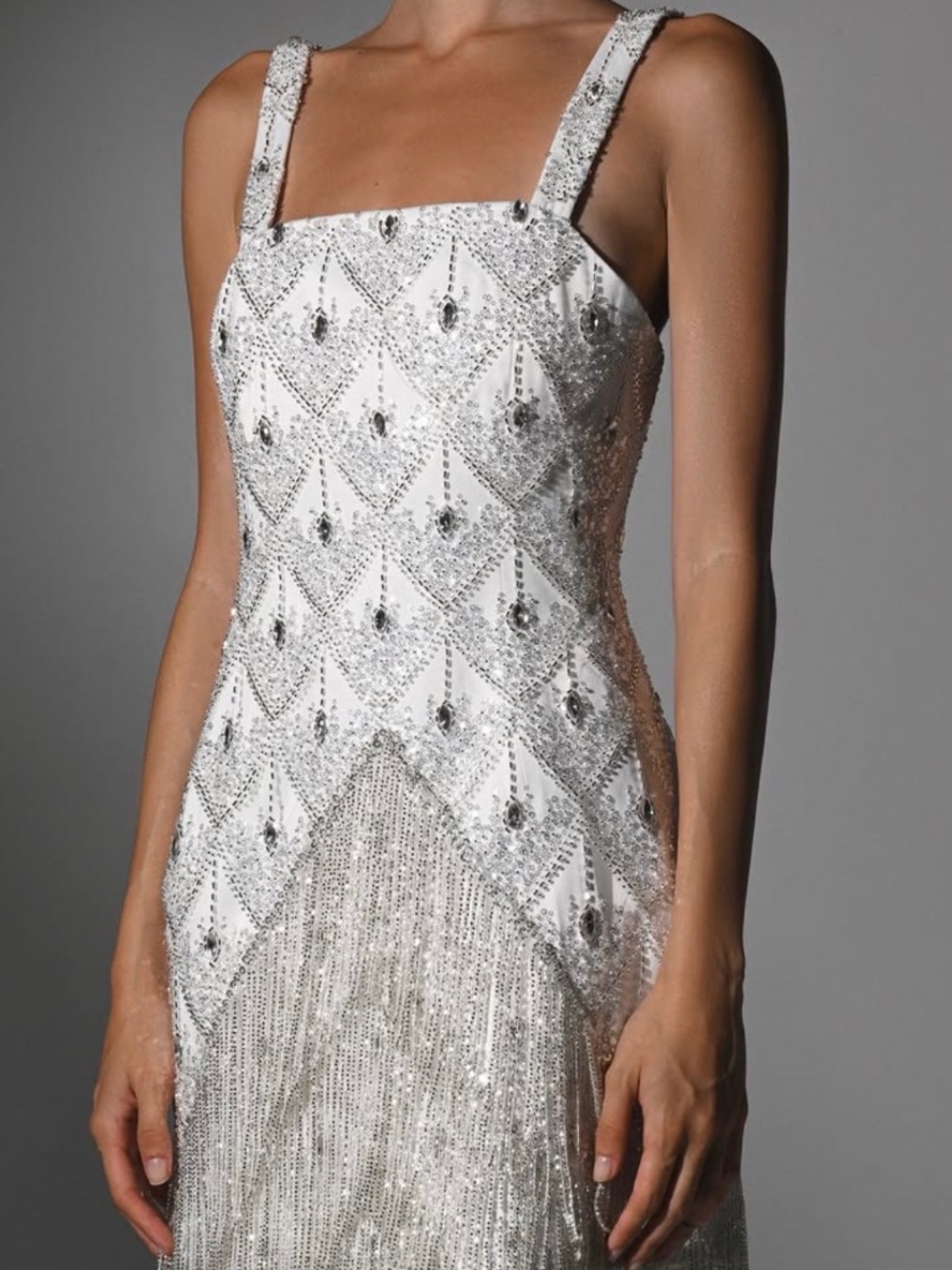 MATTERS Candice White Crystal Bridal Mini Dress Size M NWT